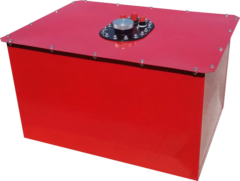 1262C – RCI Fuel Cell, Side To Side 25 Inch Length X 17 Inch Width X 17 Inch Height 26 Gallon Powder Coated Red Steel...